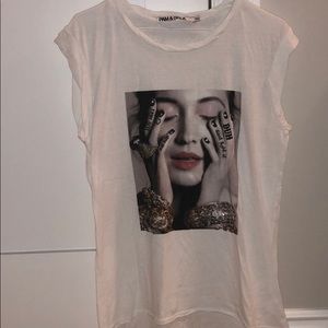 Pam & Gela T-shirt with rhinestone